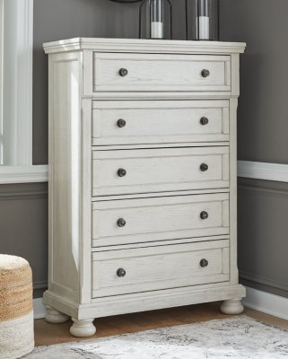 Robbinsdale King Panel Bed, Dresser, Mirror, Chest and 2 Nightstands - Image 15