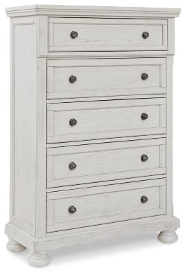 Robbinsdale King Panel Bed, Dresser, Mirror, Chest and 2 Nightstands - Image 4