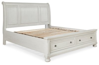 Robbinsdale Queen Sleigh Storage Bed, Dresser and Mirror - Image 4