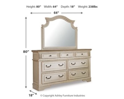 Realyn King Upholstered Panel Bed, Dresser and Mirror - Image 4