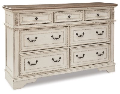 Realyn King Upholstered Panel Bed and Dresser - Image 3