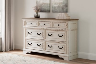 Realyn Queen Upholstery Panel Bed, Dresser, Chest, Nightstand, and Vanity Set - Image 26