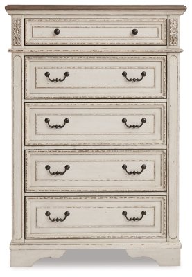 Realyn King Panel Upholstered Bed, Dresser, Mirror and Chest - Image 3