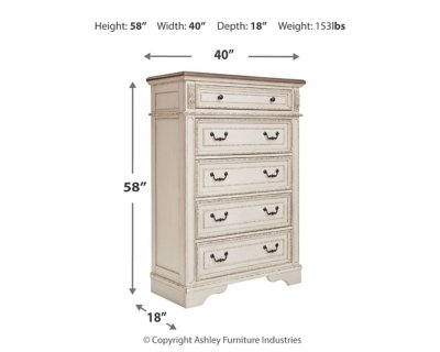 Realyn Queen Panel Bed, Dresser, Mirror and Chest - Image 8