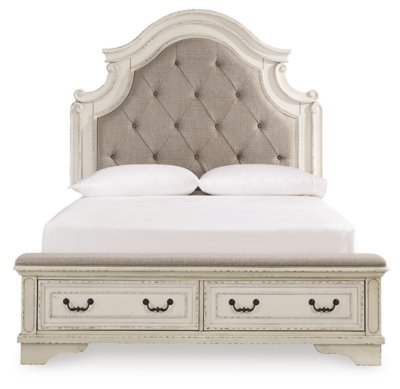 Realyn Queen Upholstered Bed, Dresser, Mirror, Chest and Nightstand - Image 5