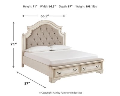 Realyn Queen Upholstery Panel Bed, Dresser, Chest, Nightstand, and Vanity Set - Image 16