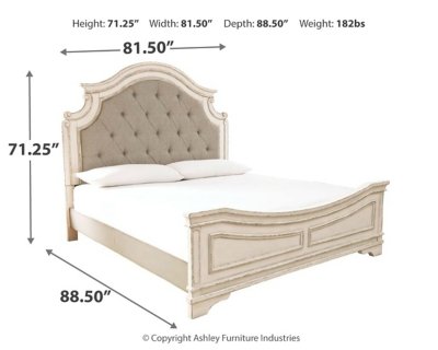 Realyn King Panel Bed, Dresser, Mirror, Chest and 2 Nightstands - Image 12