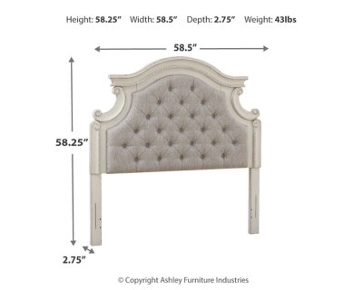 Realyn Full Upholstered Panel Headboard - Image 5