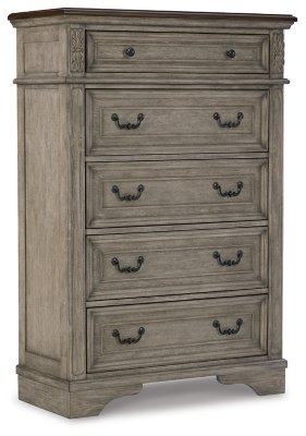 Lodenbay Queen Upholstered Panel Bed, Dresser, Mirror, Chest and Nightstand - Image 4