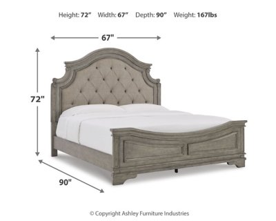 Lodenbay Queen Upholstered Panel Bed, Dresser, Mirror, Chest and Nightstand - Image 17