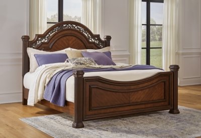 Lavinton King Poster Bed, Dresser, Mirror, Chest and 2 Nightstands - Image 20
