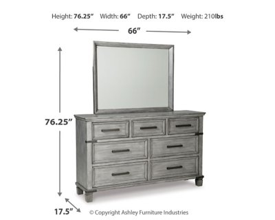Russelyn California King Panel Bed, Dresser, Mirror, Chest and 2 Nightstands - Image 17