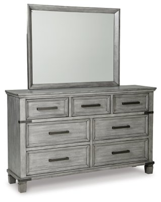 Russelyn California King Panel Bed, Dresser, Mirror, Chest and 2 Nightstands - Image 3