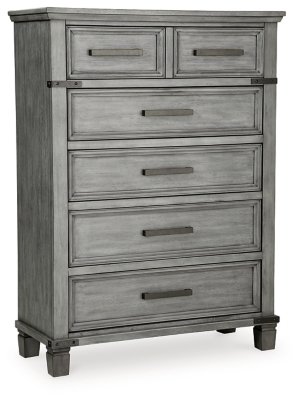 Russelyn California King Panel Bed, Dresser, Mirror, Chest and 2 Nightstands - Image 10
