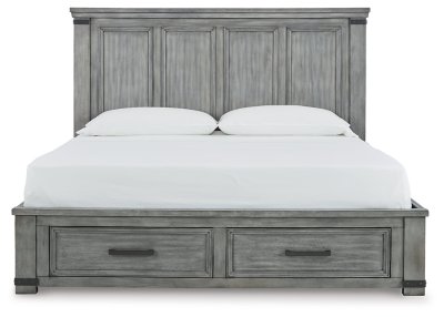 Russelyn California King Panel Bed, Dresser, Mirror, Chest and 2 Nightstands - Image 5