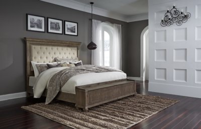 Johnelle King Upholstered Panel Bed with Storage - Image 3