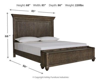 Johnelle California King Panel Bed with Storage Bench - Image 5
