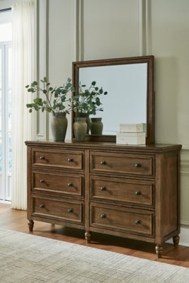 Sturlayne Queen Upholstered Panel Bed, Dresser and Mirror - Image 5
