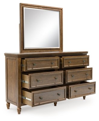 Sturlayne Queen Upholstered Panel Bed, Dresser and Mirror - Image 3
