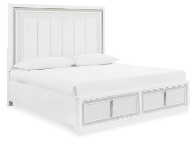 Chalanna Queen Upholstered Storage Bed, Dresser and Mirror - Image 5