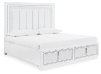 Chalanna Queen Upholstered Storage Bed, Dresser and Mirror - Image 6