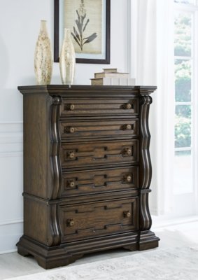 Maylee King Upholstered Bed, Dresser, Mirror, Chest and 2 Nightstands - Image 23
