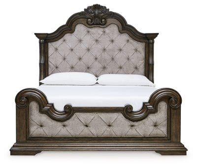 Maylee King Upholstered Bed, Dresser, Mirror, Chest and 2 Nightstands - Image 12