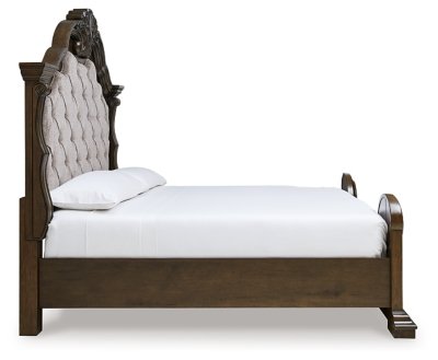 Maylee King Upholstered Bed, Dresser, Mirror, Chest and 2 Nightstands - Image 14