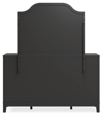 Russelyn California King Panel Bed, Dresser, Mirror, Chest and 2 Nightstands - Image 4