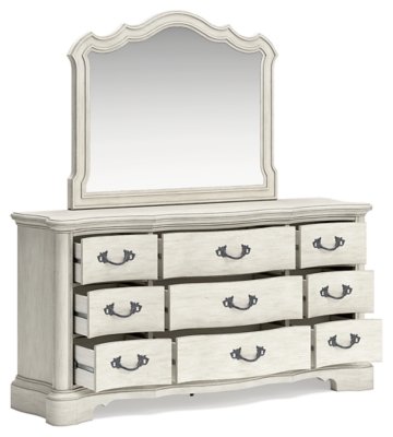 Arlendyne California King Upholstered Bed, Dresser and Mirror - Image 3