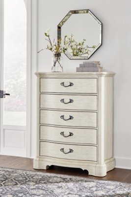 Arlendyne King Panel Bed, Dresser, Mirror, Chest and 2 Nightstands - Image 38