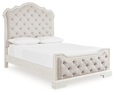Arlendyne Queen Upholstered Panel Bed and 2 Nightstands - Image 3