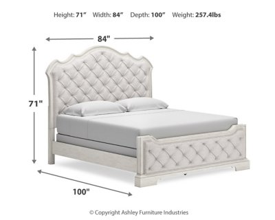 Arlendyne California King Upholstered Bed, Dresser and Mirror - Image 16