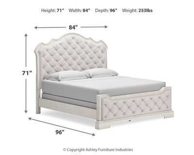Arlendyne King Panel Bed, Dresser, Mirror, Chest and 2 Nightstands - Image 35