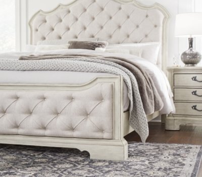 Arlendyne King Panel Bed, Dresser, Mirror, Chest and 2 Nightstands - Image 40