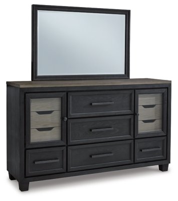 Foyland Cal King Panel Storage Bed, Dresser, Mirror, Chest and Nightstand - Image 3