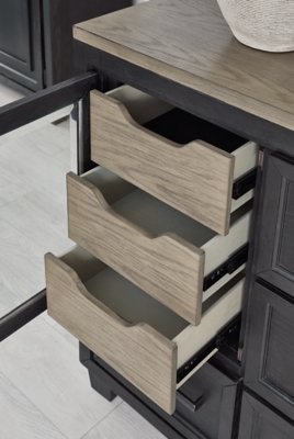 Foyland King Panel Storage Bed, Dresser and Mirror - Image 13