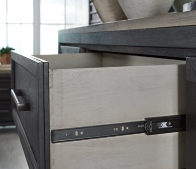 Foyland King Panel Storage Bed, Dresser and Mirror - Image 12