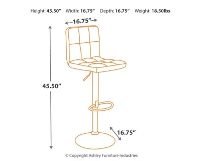 Bellatier Adjustable Height Bar Stool (Set of 2) - Image 5