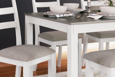 Stonehollow Dining Table and Chairs with Bench (Set of 6) - Image 8