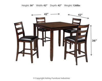 Coviar Counter Height Dining Table and Bar Stools (Set of 5) - Image 5