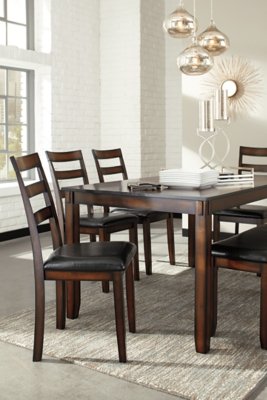 Coviar Dining Table and Chairs with Bench (Set of 6) - Image 6