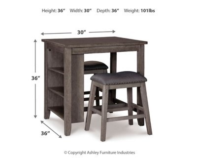 Caitbrook Counter Height Dining Table and Bar Stools (Set of 3) - Image 5