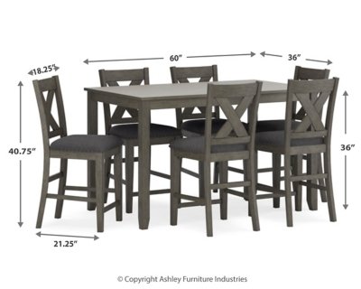 Caitbrook Counter Height Dining Table and Bar Stools (Set of 7) - Image 16