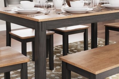 Gesthaven Dining Table with 4 Chairs and Bench (Set of 6) - Image 5