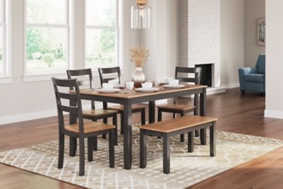Gesthaven Dining Table with 4 Chairs and Bench (Set of 6) - Image 3
