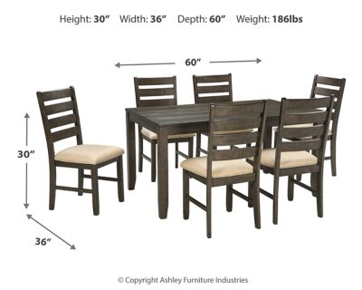 Rokane Dining Table and Chairs (Set of 7) - Image 5