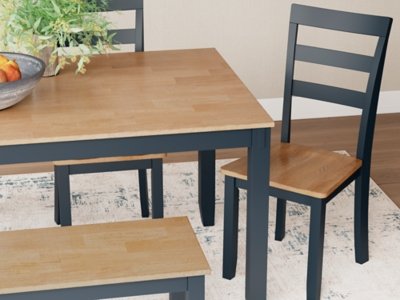 Gesthaven Dining Table with 4 Chairs and Bench (Set of 6) - Image 6