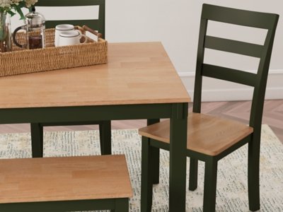 Gesthaven Dining Table with 4 Chairs and Bench (Set of 6) - Image 7
