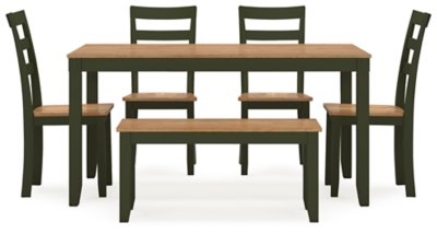 Gesthaven Dining Table with 4 Chairs and Bench (Set of 6) - Image 4